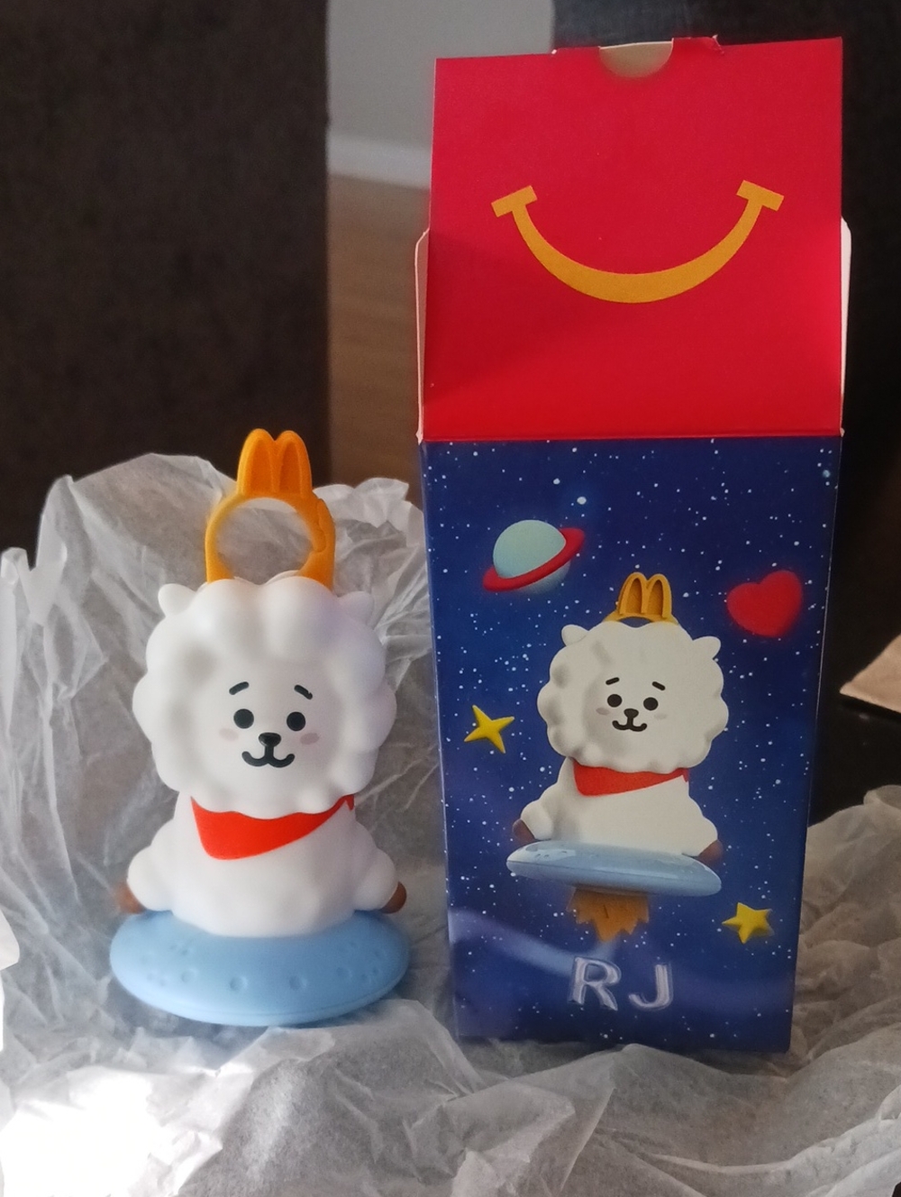 Two McDonalds RJ  Character Keyring - White with Red Scarf